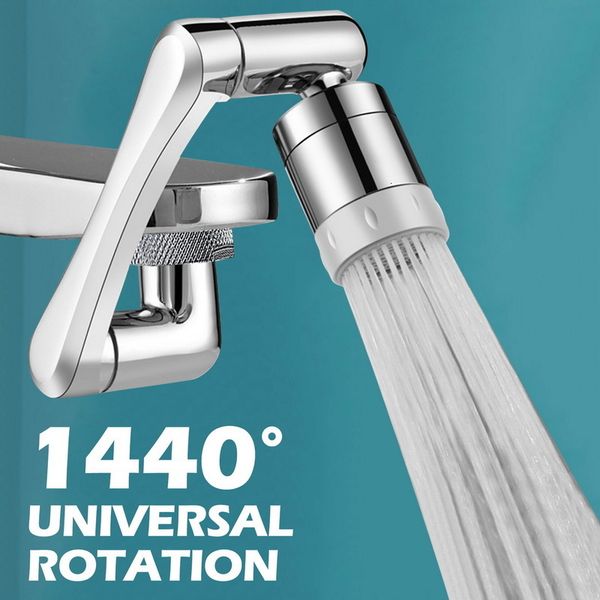 Other Faucets Showers Accs 1440° Universal Rotation Faucet Sprayer Head For Extension Aerator Bubbler Nozzle Kitchen Tap Washbasin Robot Arm