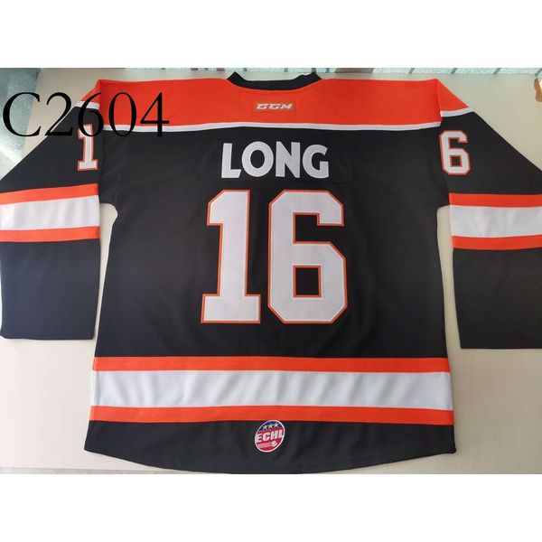 C26 Hockey jerseys Physical photos Fort Wayne Komets Eddie Long Men Youth Women High School Size S-6XL or any name and number jersey
