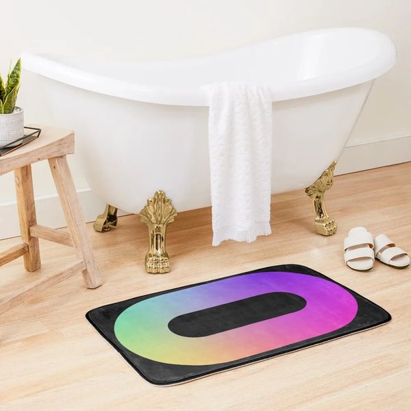 Rainbow Holographic Oculus VR Bath Mat AntiSlip Carpet For Toilet 240105