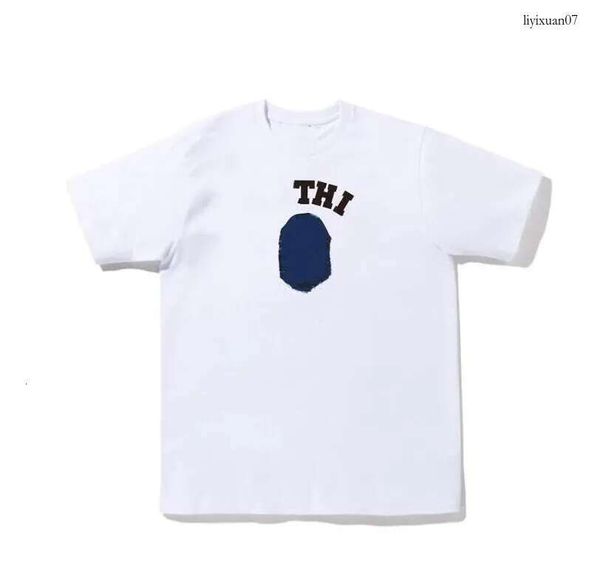 Bapestarts Mens Womens Shirts Designer T Shirt Casual Fashion Bapetshirt Short Sleeve Pure Cotton Tracksuit Crewneck Sweatshirt Trend Graphi