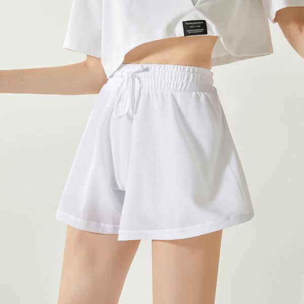 Womens ll Shorts Sport Yoga Skirts Running Shorts Solid Color Gril Tennis Skirt Anti Exposure Fitness Short Skirt LL765 Thin Summer