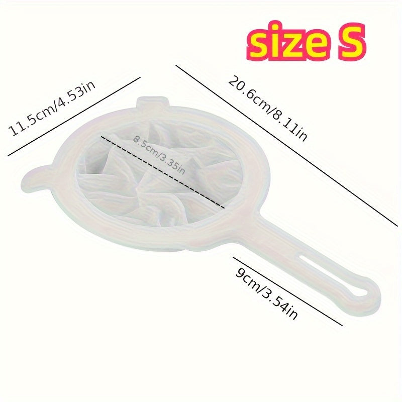 TEMU 1pc Nylon Food Strainers Double Ear Hangable Food Filter Mesh Spoon, Hangable Filter Leak Mesh, Used For Filtering Soy Milk, Coffee, Juice,