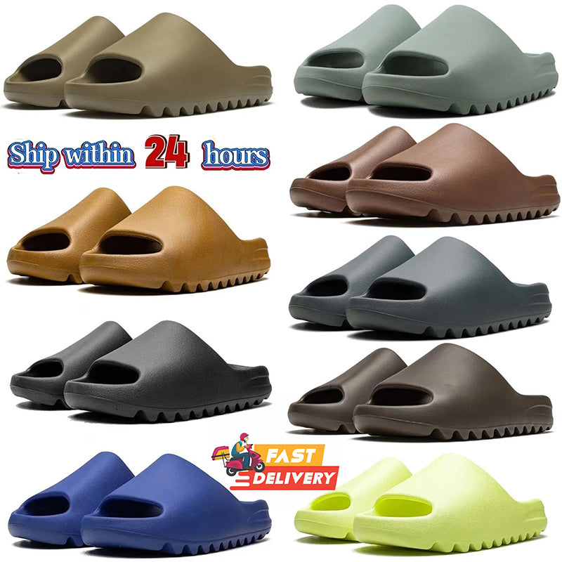 Designer Men Women Slides Slippers Sandals Sand Bone Resin Stone Grey Vermilion Slide Slipper Mens Womens Shoes Summer Beach Slipper 36-47