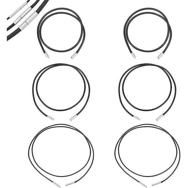 6 pieza de 3 estilos para hacer collares con cordón encerado coreano