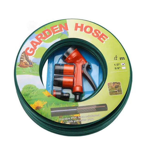 5M-20M Watering Hose With 1-2 Connector PVC Car Wash Garden Irrigation Pipe Plants wer