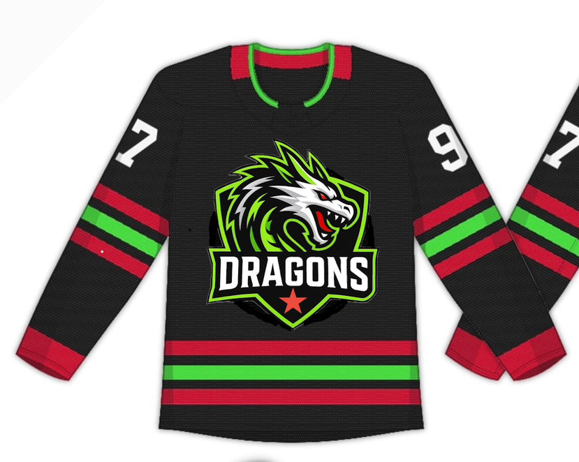 Retro Hockey Long Sleeve T-shirts blue Mens Womens Youth