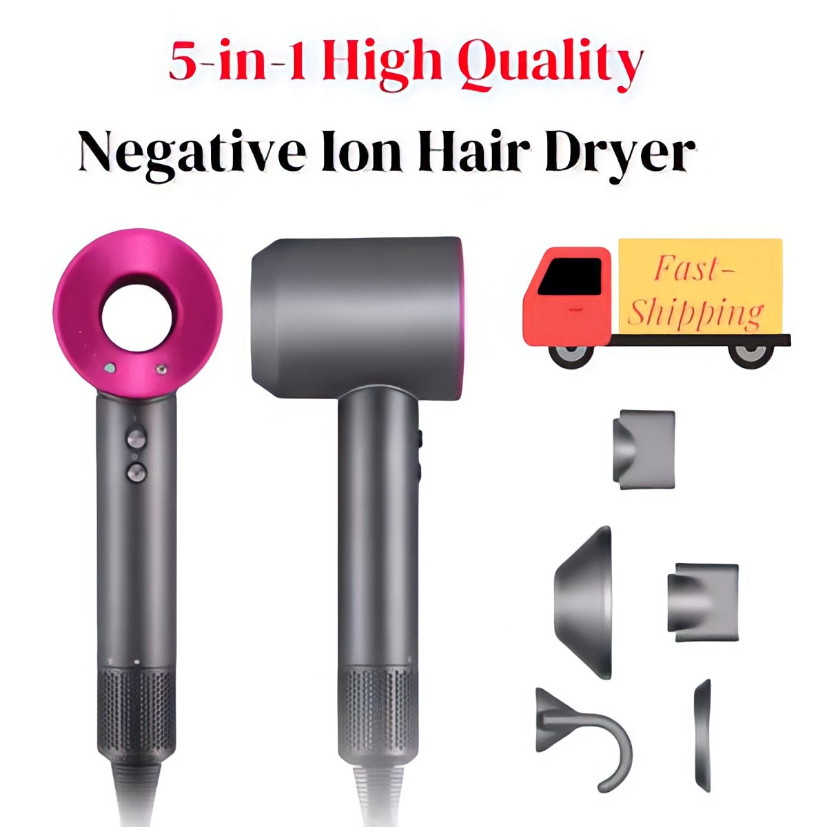 5 in 1 supervelocity multi-function negative ion Hair care hair dryer travel gift box Home essential intelligent constant temperature quick drying