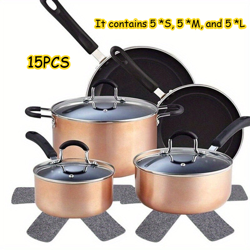 TEMU Premium Felt Pot And Pan Protective Pads - Anti-stick, Scratch-resistant Heat-resistant Kitchen Storage Pads For Cookware, Glassware, Baking