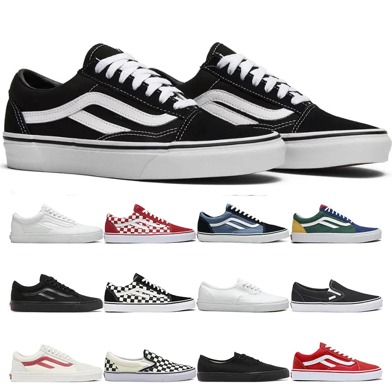 Designer shoes Old Skool Leisure Skateboarding Shoes Black and White Men&#039;s Running Shoes Women&#039;s Fashion Outdoor Flat Shoes Size 36-44