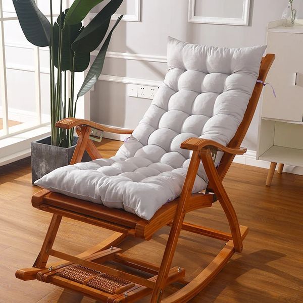 Simple solid color soft comfortable lounge chairs rocking chairs sofas bay windows seat cushions home decor without chairs 241125