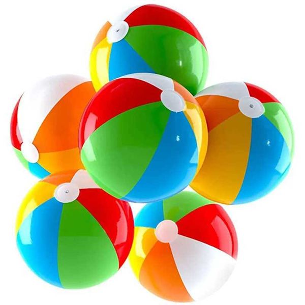 Children PVC Summer Inflatable 6 Colors Balls Infants Toys Beach Swimming Pool Outdoor Interactive Sports Play Water Toys GiftsY240823