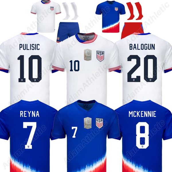 America soccer jerseys 2024 copa america PULISIC United states football shirts 24 25 kids kit A.ROBINSON AARONSON PEPI REYNA BALOGUN MORGAN