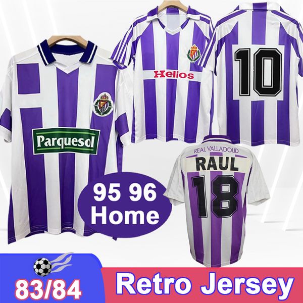 1983 1984 Real Valladolid Retro Mens Soccer Jerseys Home 95 96 Home RAUL vintage Football Shirts Short Sleeve Uniforms