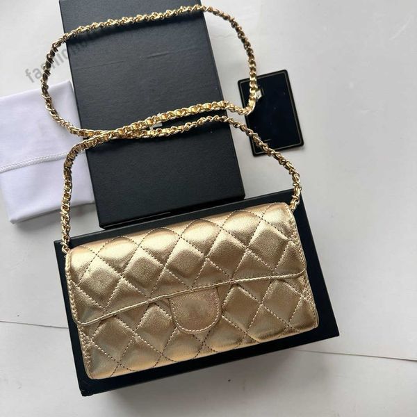 Evening Bags Designer Shoulder Chain Bag Shiny Gold bag silver Clutch Flap Handbag Totes Bags Luxury Wallet Leather Purse Women Crossbody Ba