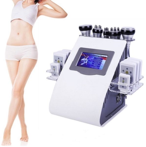Slimming Equipment 8 Pads Body And Radio Frequency Best Professional Vacuum 40K Rf Fat Lipo Laser Ultrasound 6 In 1 Cavitation Machine