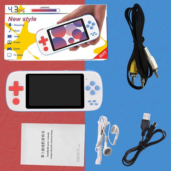 Multifunction Retro Game Player 4.3 Inch HD Screen Handheld Game Console With 8G Memory Game Card Can Store 6800 Games Portable Mini Video G