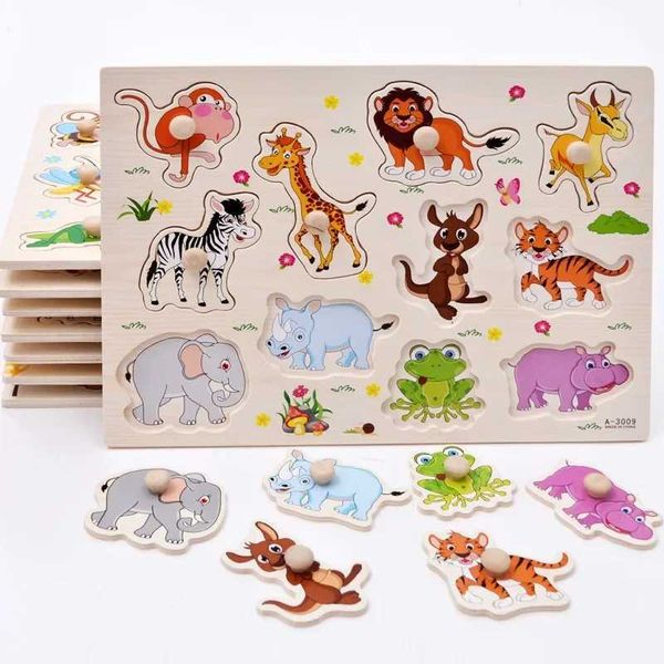 Montessori Baby Puzzle Educational Toys For Children Baby Game Puzzle Board Jigsaw Child Puzzle Wooden Puzzles For Kids 2 3 Year LX241024