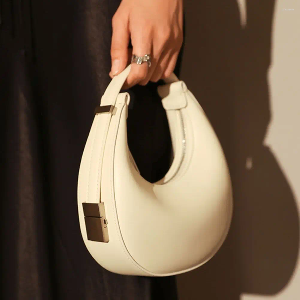 Shoulder Bags High-end Armpit Handbag Purse Tote Minimalist Style Half-moon Bag PU Leather Women&#039;s