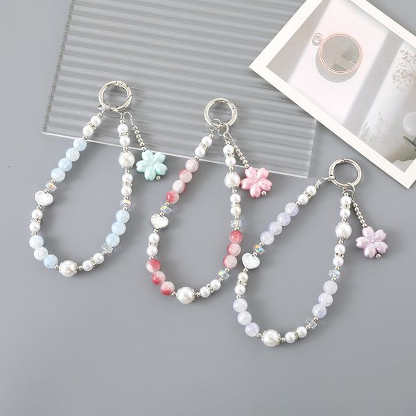 Ins Fashion New Pearl Love Bead Pendant Fresh and Sweet Flower Luggage Chain Hanging Accessories