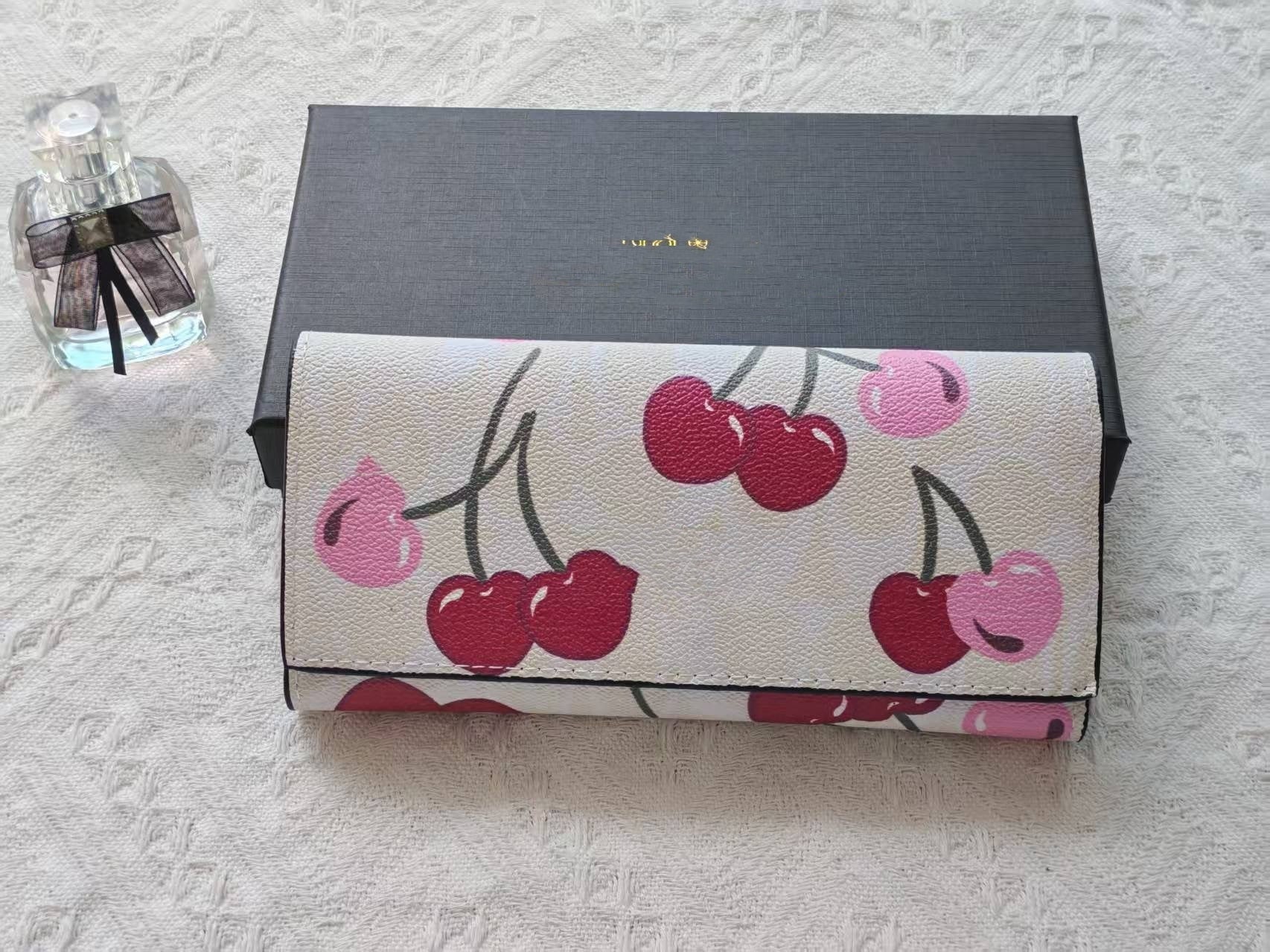 Fashion Designers Women Long Purse Emed Flower Wallets Exotic Credit Card Holders Ladies Plaid Money Clutch Bags Men Business Wallet With Box