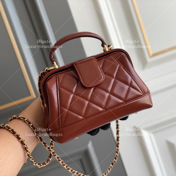 Mini Doctor Bag With Top Handle Crossbody Bag 18CM 10A Mirror Quality Lambskin Shoulder Bag Designer Handbag With Box 24C46
