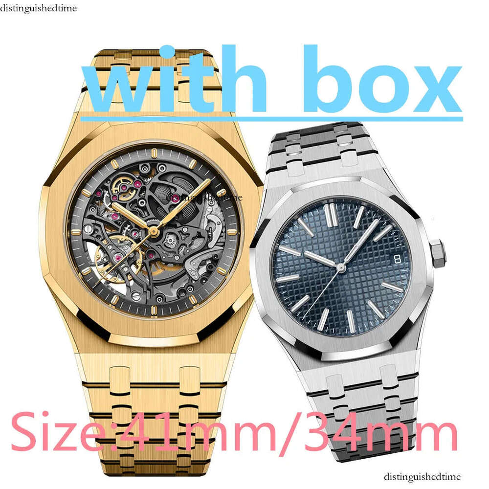Fashion Classic 34MM Women Quartz Automatic Mechanical Diving Strap 5ATM Sports Montre de Luxuse41MM Gold Skeleton Watch
