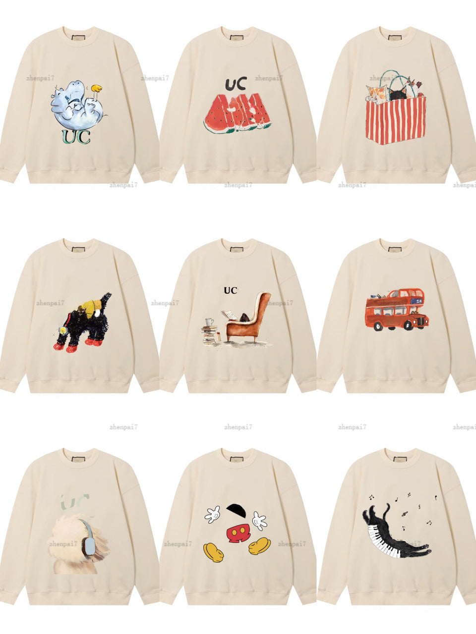 Top baby Hoodies Autumn Round neck child sweater kids designer clothes Cartoon animal pattern print Boys girl sweatshirts A800X22N245-d