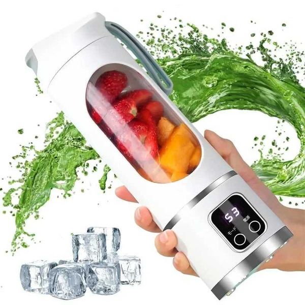 Juicers Portable Blender for Shakes and Smoothies Portable Blenders with 12 BladesFruit Veggie Juicer Electric Mini Portable Mixer Cup J2411