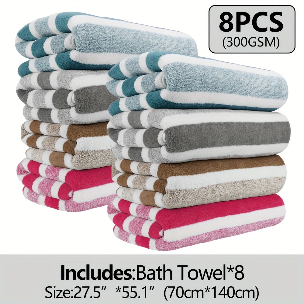 TEMU 12pcs- 8pcs- 4pcs Bath Sheet, Extra Large Coral Fleece Bath Sheet, Large Bath Towels, Ultra-lightweight, Quick-dry, Incredibly Absorbent, For
