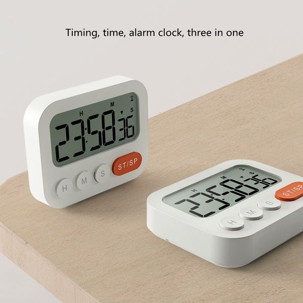 Kitchen Timers Multifunctional Timer LCD Large Screen Student Timer Kitchen Sports Learning Reminder Countdown Mute Electronic Alarm Clock 2