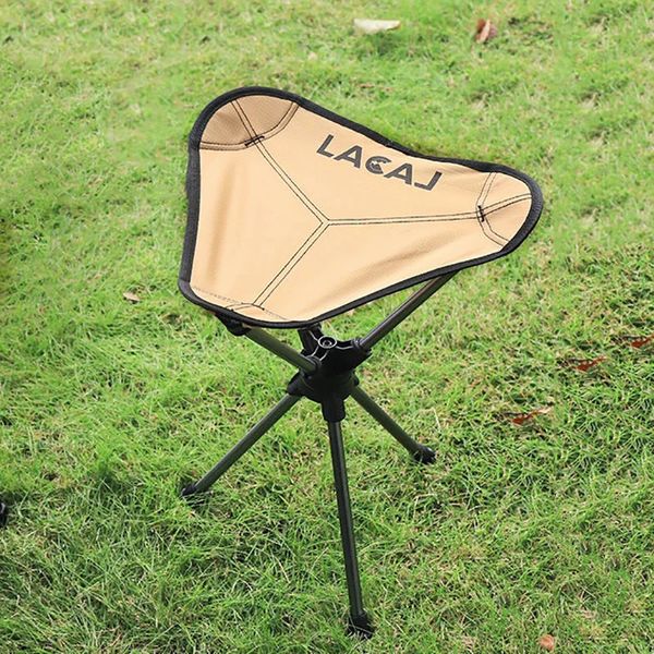 Camp Furniture Portable Outdoor Leisure Folding Small Mazar Super Light Aluminum Alloy Rotating Triangle Chair Fishing Camping Bench 231212