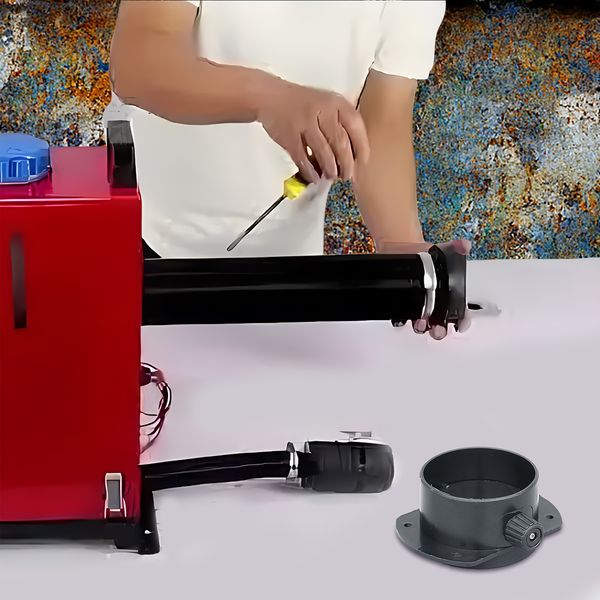 Exhaust 75mm Car Heater Air Vent Ducting Connector For 5kw Parking Heater Outlet Connector Regulating Valve Flap