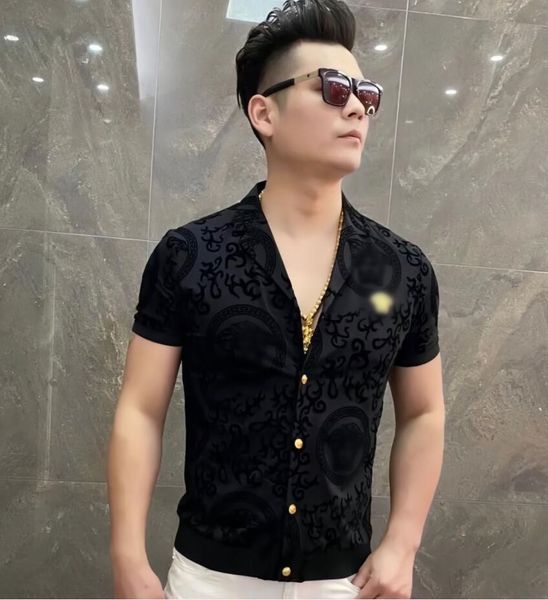 designer shirt for men short sleeve summer print mens shirts