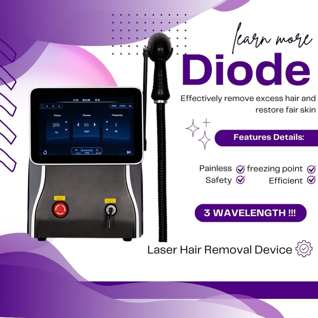 Diode Laser Epilation Machine With Triple Wavelength Technology Painless Hair Removal Equipment For Beauty Salons and Spas