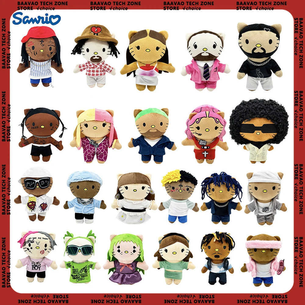 Sanrio Hello Kitty dolls Hello Selena Plush Toys Cute Cartoon Cat Anime Plush Doll Soft Stuffed Dolls Room Decoration Kids Toy gifts X250605