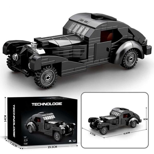 Bugatti Atlantic Sports Car Model Building Conjunto de 278 PCs Racing Construção de tijolos Toys de veículos para Kid ADT Z250110