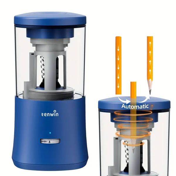Quick Sharpening Fully Automatic Electric Pencil Sharpener for 6-8mm Colored Pencils
