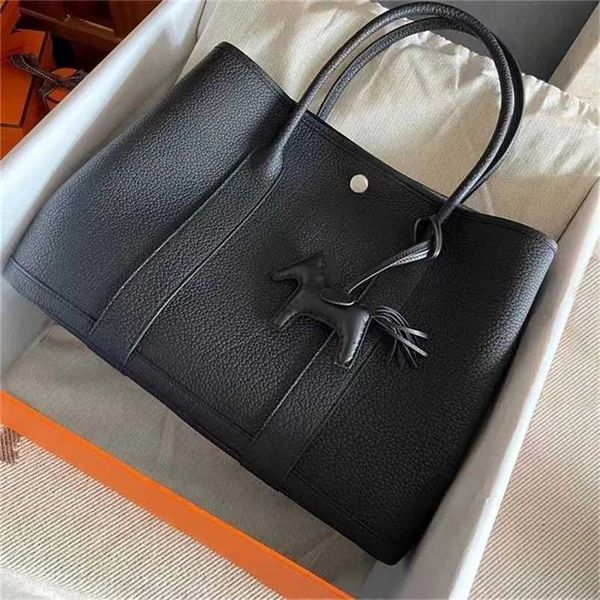 10A Mirror Quality garden party tote bag women Luxurys designer handbag Hand Sew the Wax Thread Genuine Leather Fashion Bags shopping bag