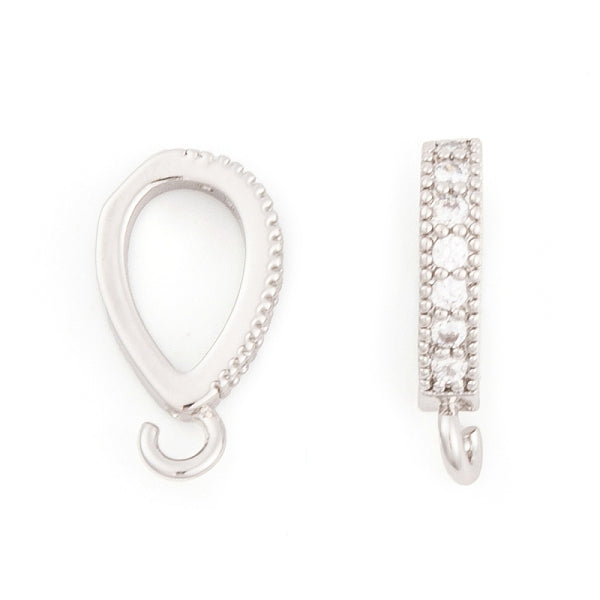 Placage ionique (ip) pendentifs en laiton micro pavé de zircone cubique transparente