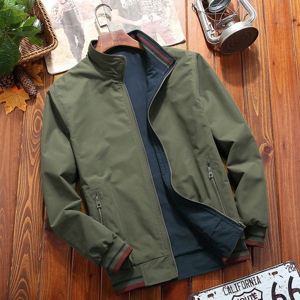 Classic Sports Zipper Coats Mens Womens Jacket Autumn Winter Style Fabric Warm Double-sided Stand Up Collar Casual Plus Size Color Blocked M