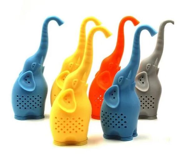 Dining Bar Cute Elephant Silicone Infuser Filter Teapot For Tea Coffee Drinkware Xb1 0415