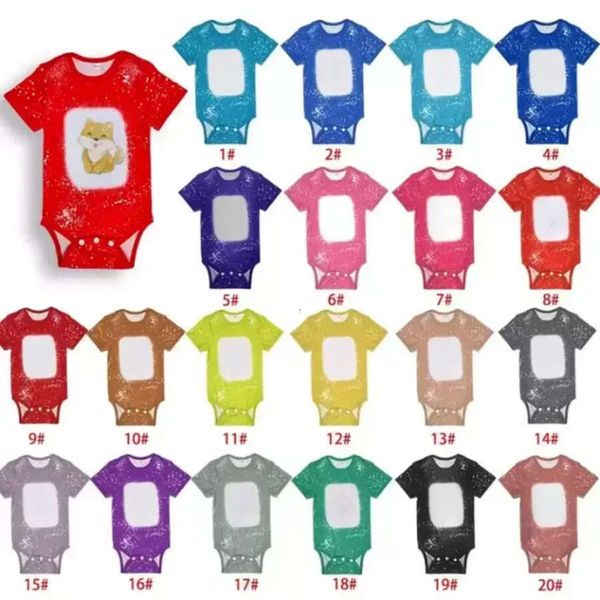 Short Blank Sleeve Baby Tie Dye Heat Transfer Sublimation Bodysuit Christmas Gifts Fs9553