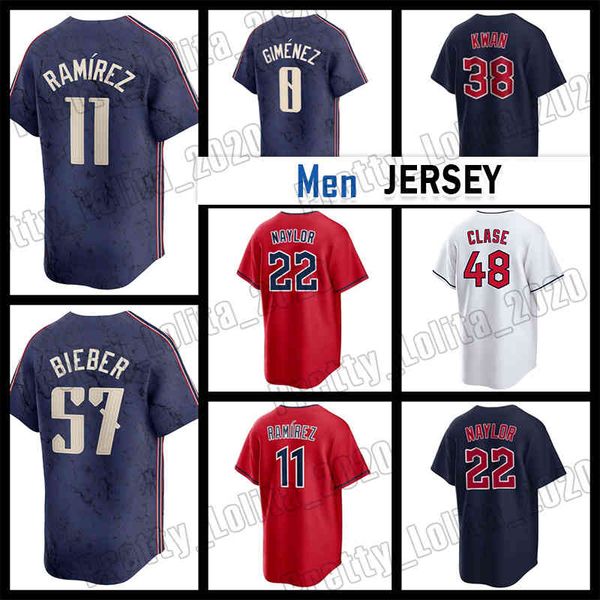 Baseball Jerseys 57 Shane Bieber Baseball Jersey 11 Jose Ramirez 2024 City Connect 0 Andres Gimenez Cleveland 38 Steven Kwan 22 Josh Naylor