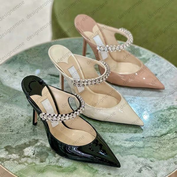 Luxury Bing heel Designer Sandal Women Dress Shoes London High Heels Womens Crystal Strap Pumps Lady Patent Suede Heel Sandals Classic Ladie