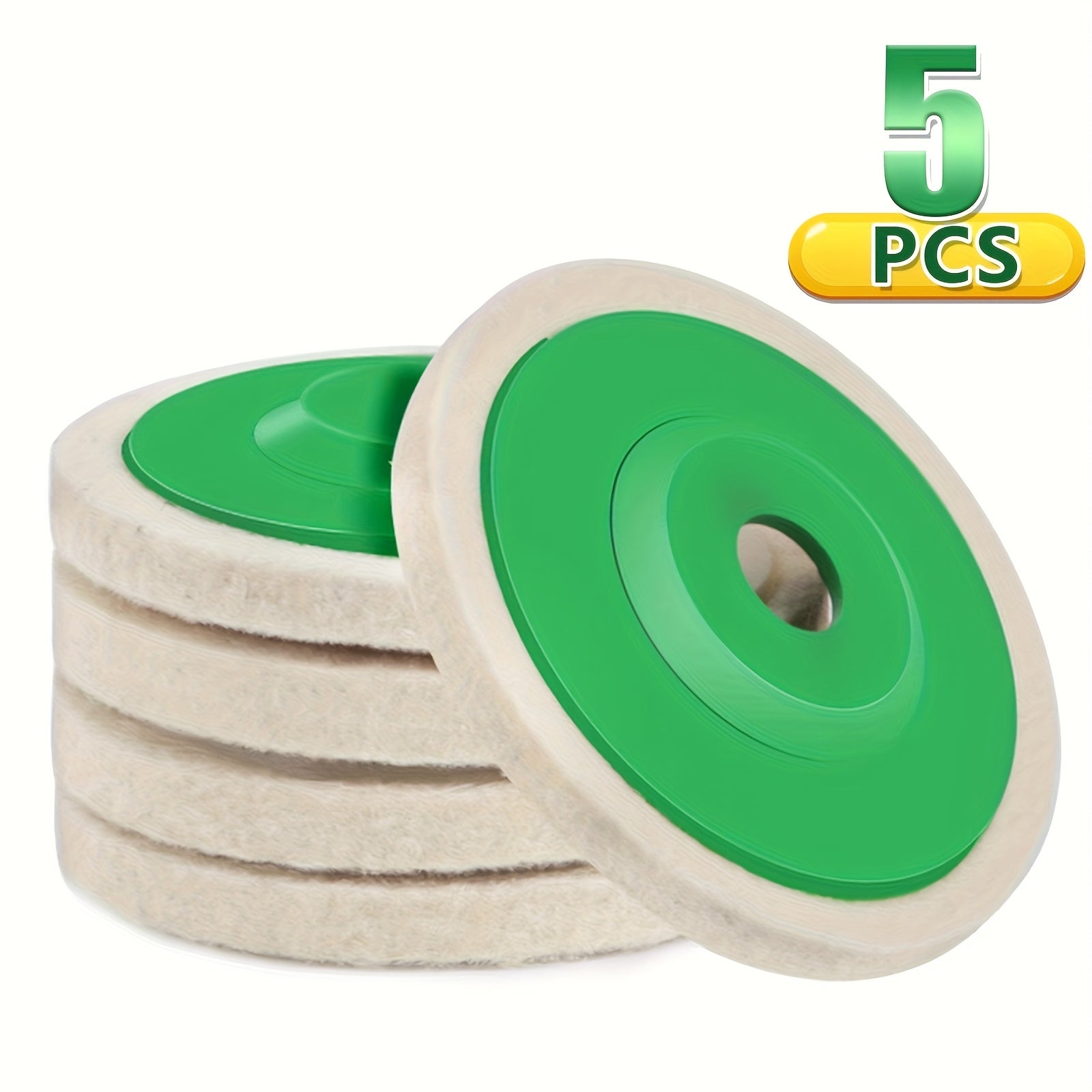 TEMU 10-5pcs High Quality High Density Fine Felt Wheels, Mirror Polishing Felt Wheels, Can Polishing, Wear-resistant, Durable, Suitable For