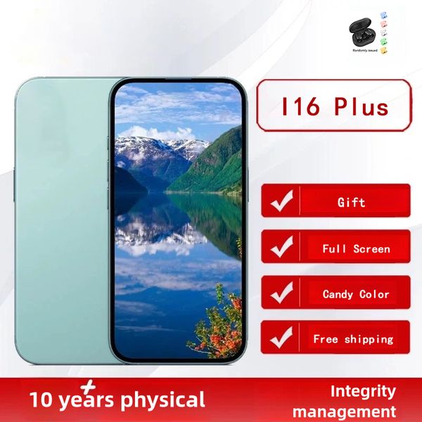i16 plus cell phone 6.7 inch smartphone 4G LTE 5G smartphones 16GB RAM 1TB Camera 48MP 108MP Face ID GPS Octa Core android mobile phones whi