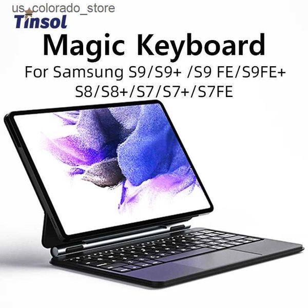 Tablet PC Cases Bags Tablet ipad case Magic Keyboard for Samsung Galaxy Tab S7 Plus S9 S8 S7 FE 12.4-inch 11 android tablet smart protective