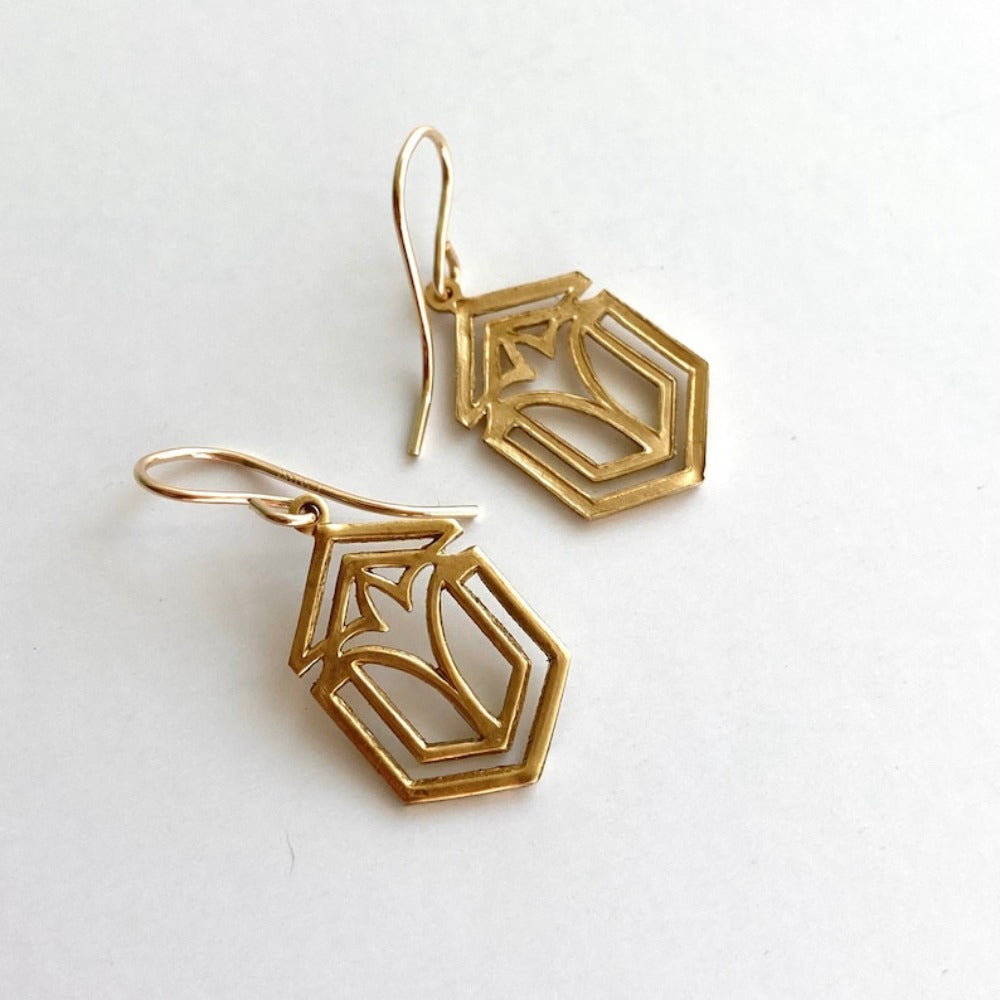 TEMU Architectural Earrings, Art Deco Earrings, Art Deco Earrings, Handmade Geometric Pendants, Vintage Gifts