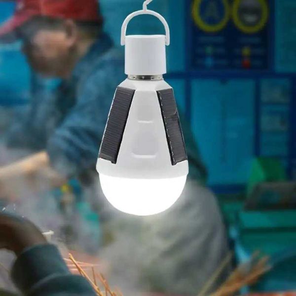 E27 Rechargeable LED Solar Bulb Lamp 12W 85V-265V Outdoor Emergency Solar Powered Bulb Travel Fishing Camping Light Tent lamp Y240820
