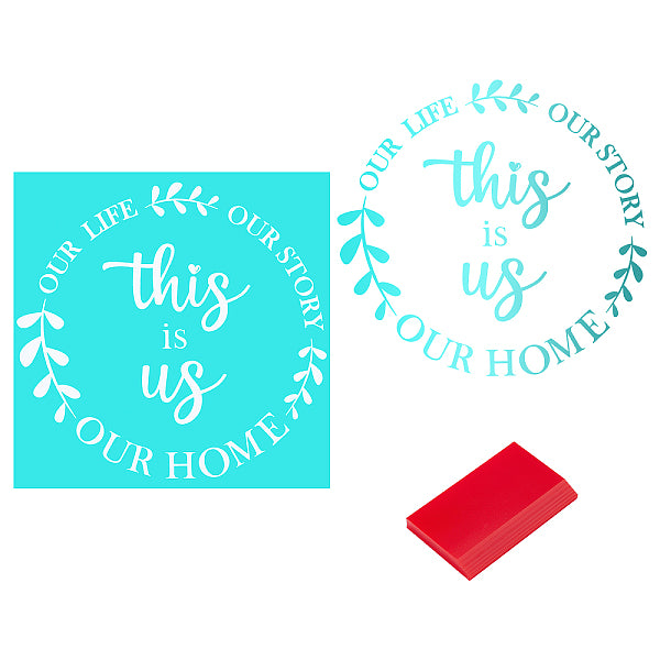 2 plantilla de serigrafía autoadhesiva con el patrón "This is us"